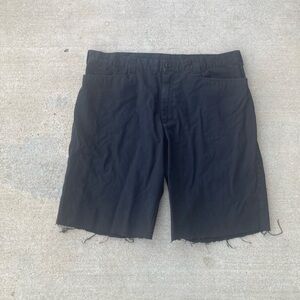 Black distressed skater shorts